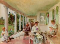 Sargent, John Singer - On the Verandah,Ironbound Island, Maine